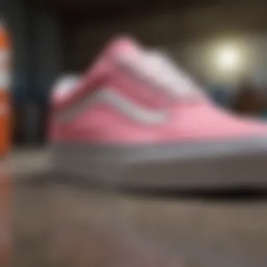 Essential Care Products for Pink Platform Vans Old Skool Maintenance tools and products for caring for Pink Platform Vans Old Skool