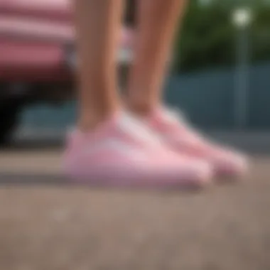 Styling with Pink Platform Vans Old Skool in Streetwear Stylish outfit featuring Pink Platform Vans Old Skool matched with streetwear