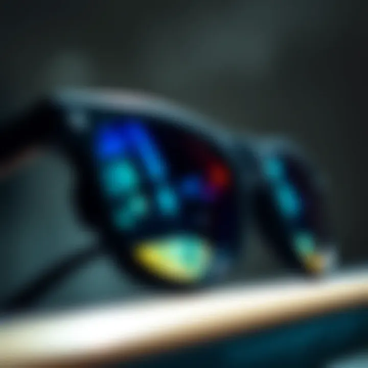 Close-up of Pit Viper sunglasses showcasing lens technology