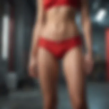 Versatile Styling with Red Boyshort Underwear Fashionable outfit paired with red boyshort underwear, showcasing versatility