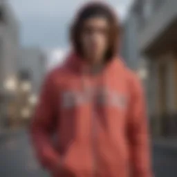 Stylish Zumiez zip up hoodie on a skateboarder