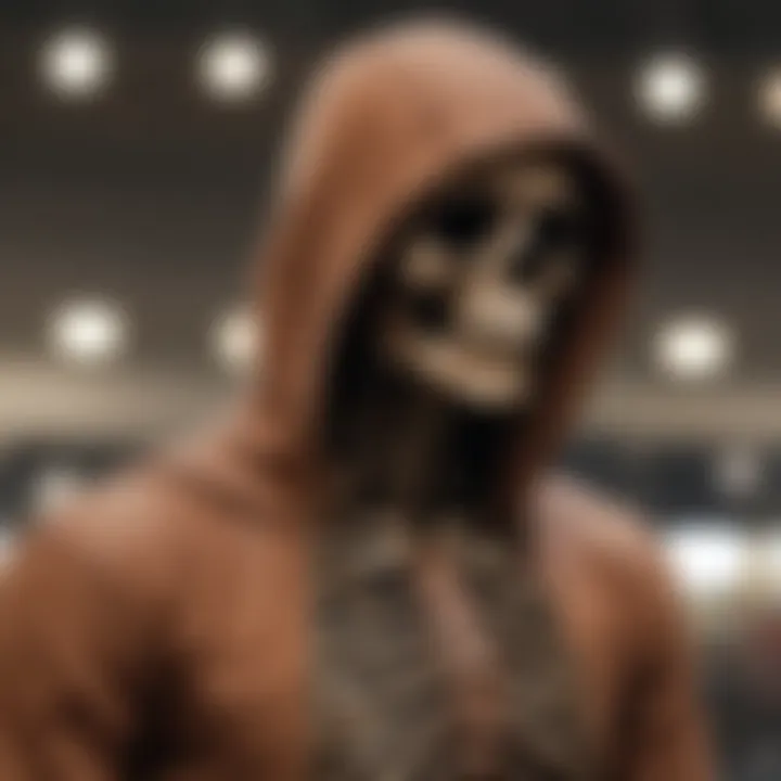 Different styles of brown skeleton hoodies displayed together