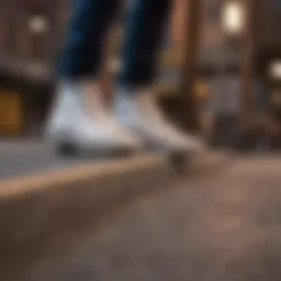 Dynamic skateboarder showcasing Converse Zip footwear in action