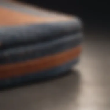 Sustainability in Skate Fashion A close-up of eco-friendly fabric used in skate apparel