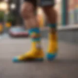 Simpsons-themed sock with a colorful and whimsical design
