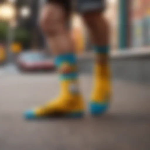Simpsons-themed sock with a colorful and whimsical design