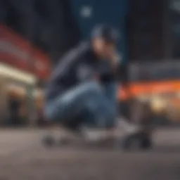 Vibrant streetwear fashion showcase in urban setting