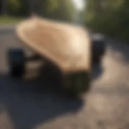 An elegant leaf longboard showcasing its unique design.