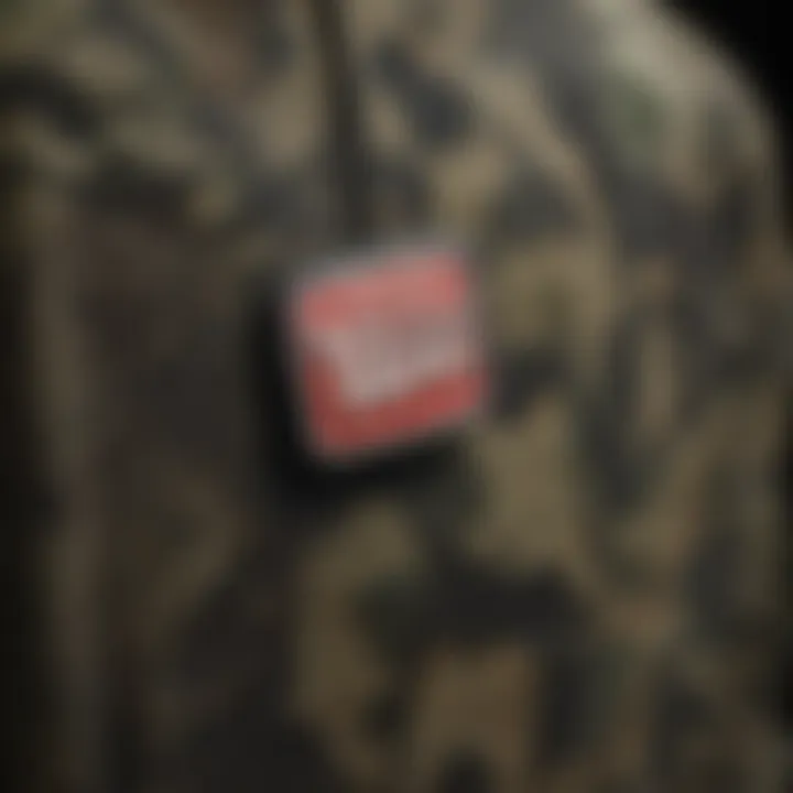 Close-up of the fabric used in the Vans camo hoodie highlighting durability