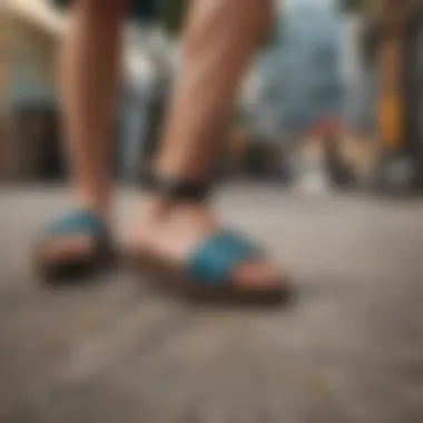 Casual Wear with Reef Stash Sandals Casual style display with Reef Stash Sandals