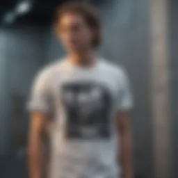 Elegant and sophisticated t-shirt with artistic motif on the back