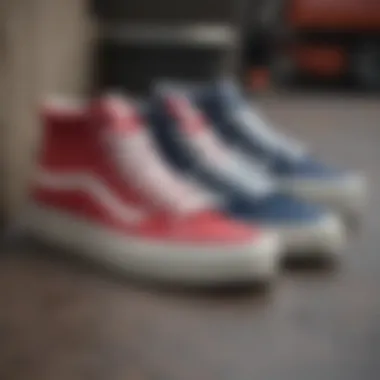 Aesthetic Versatility of Vans High Tops Pro: Colorways and Style Stylish arrangement of Vans High Tops Pro in various colorways.
