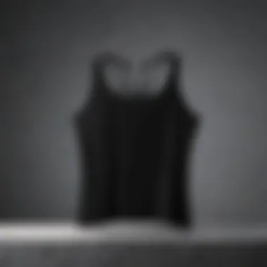Chic Simplicity Minimalist black spaghetti tank top for a chic look