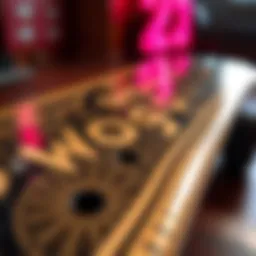 Close-up view of Wowgo skateboard deck showcasing its intricate design