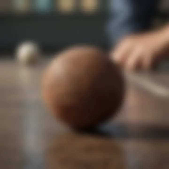 A close-up of a beautifully crafted hacky sack, illustrating its design and texture.