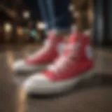 Urban Elegance: High Converse Shoes Stylish High Converse Shoes in Urban Setting