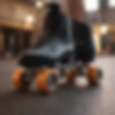 High top quad roller skates with sleek design