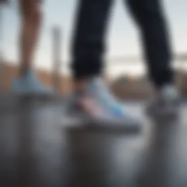 Group of friends showcasing their Holographic Vans Old Skool