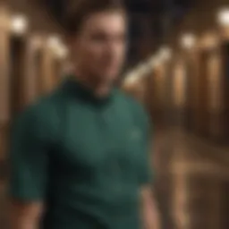 Luxurious Elegance in Hunter Green Shirt