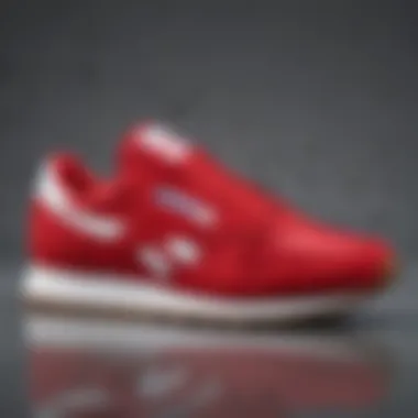 Iconic Classic Nylon Reebok Sneaker in Red Iconic Classic Nylon Reebok Sneaker in Red