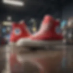 Abstract artistic representation of Converse Chuck Taylor All Star Move high top sneakers