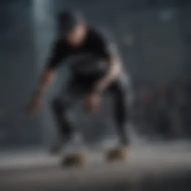 Community and Style: Ken Block Clothing in Action Group of skateboard enthusiasts in Ken Block gear