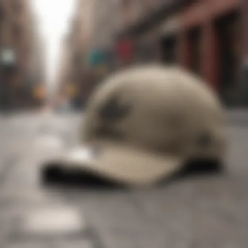 Khaki Adidas Hat on City Street