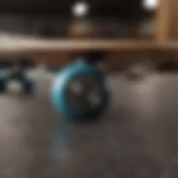 Close-up of the Krown Rookie Skateboard deck showcasing its design and grip tape.