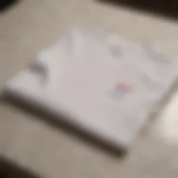 Levi's white t-shirt folded on marble countertop