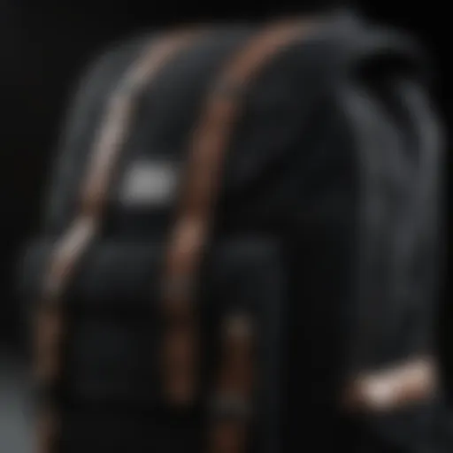 Luxurious Velvet Lining of Black Corduroy Backpack