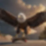 Majestic eagle soaring through the sky