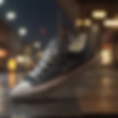 Creative visualization of market dynamics influencing Converse shoe pricing