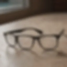 Sleek Matte Ray Ban Eyeglasses on Marble Surface