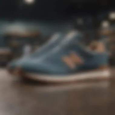 Diversity of Styles in New Balance Hard Sole Shoes An array of New Balance hard sole shoes arranged to highlight various colorways and styles.