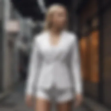 Street Style with All-White Nike Blazers All-white Nike Blazers paired with street fashion outfits