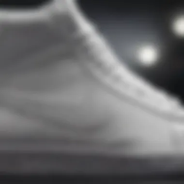 Detailing the Texture of Nike Blazers Close-up of the unique texture and details of Nike Blazers