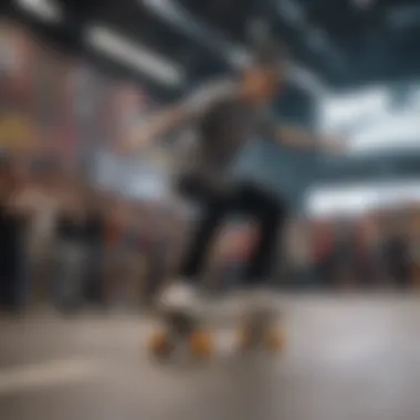 Engaging community event at Nike Fashion Show Mall celebrating skateboarding.