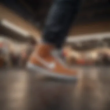 Nike's Influence on Skateboarding Products Nike's innovative product display that resonates with the skateboarding audience.
