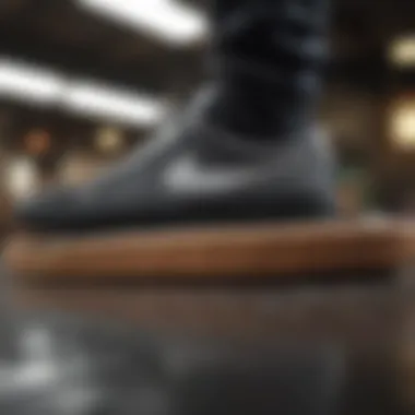 Nike Footwear in Skate Culture Side profile of Nike footwear reflecting skateboard culture.