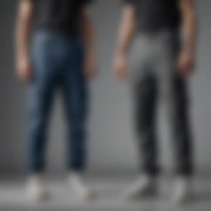 A designer sketch depicting the evolution of Nike skater pants over the years