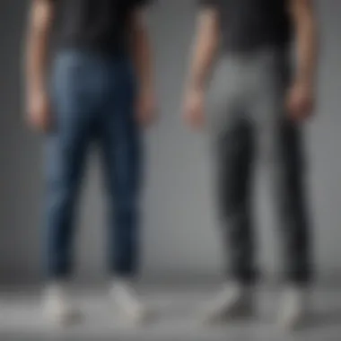 Evolution of Nike Skater Pants Design A designer sketch depicting the evolution of Nike skater pants over the years