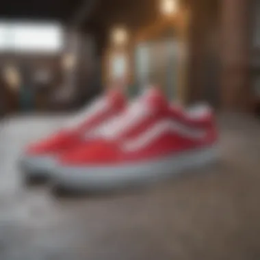 Vibrant Classic Colorway of Old Skool Hi Classic Old Skool Hi skate shoe in a vibrant colorway