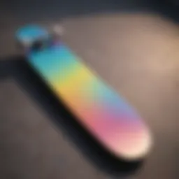 Pastel Old Skool Stacked Skateboard Deck with Rainbow Gradient