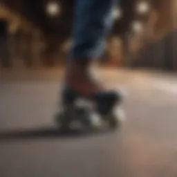 A detailed view of popout skates showcasing their innovative design.