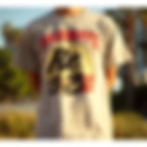 Vintage skateboarding t-shirt showcasing retro graphics