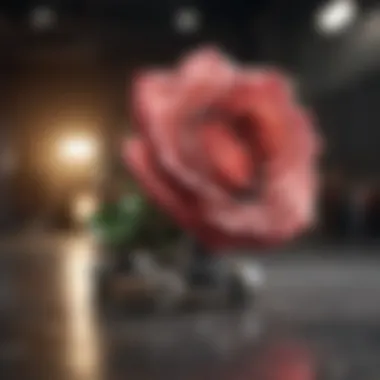 Contemporary Elegance Abstract interpretation of a PSD rose in a modern artistic style