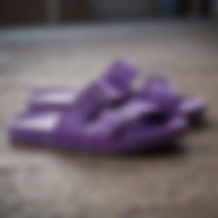 Purple Slide Sandals Reflecting Skateboarding Culture