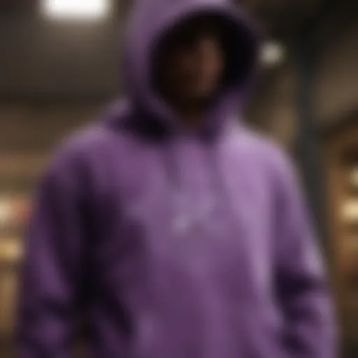 Purple True Religion Hoodie Front Design