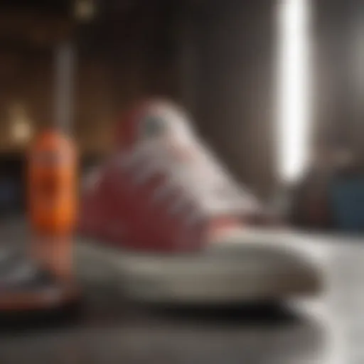 Artistic depiction of raw materials used in Converse shoes