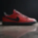 Red and Black Nike Sneaker Side Profile